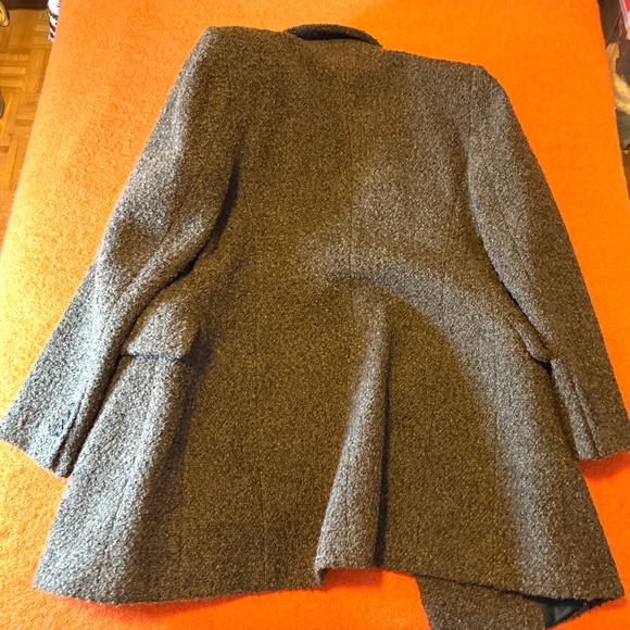 Zara khaki long wool blend boucle double breasted blazer coat NWT - Picture 12 of 13